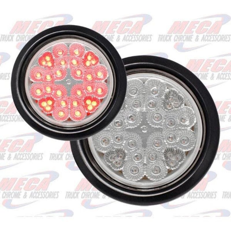 LED 4'' CLEAR LENS RED