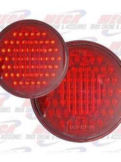 LIGHT 61 LED'S 4'' RND RED