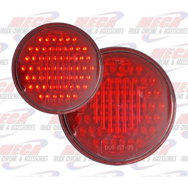 LIGHT 61 LED'S 4'' RND RED