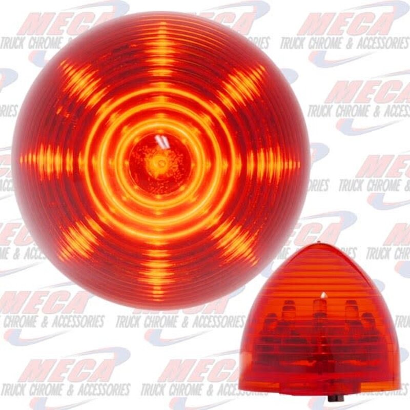 2'' LED RED BEEHIVE 9 DIODES MARKER CLEARANCE LIGHT
