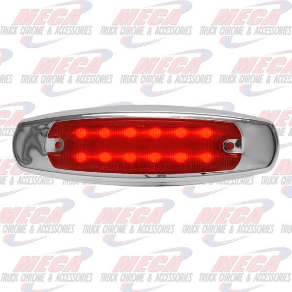SIDE MARKER LGT PB STYLE LED RED 12 DIODES