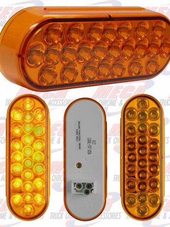 LIGHT OVAL LED AMBER 24 DIODES
