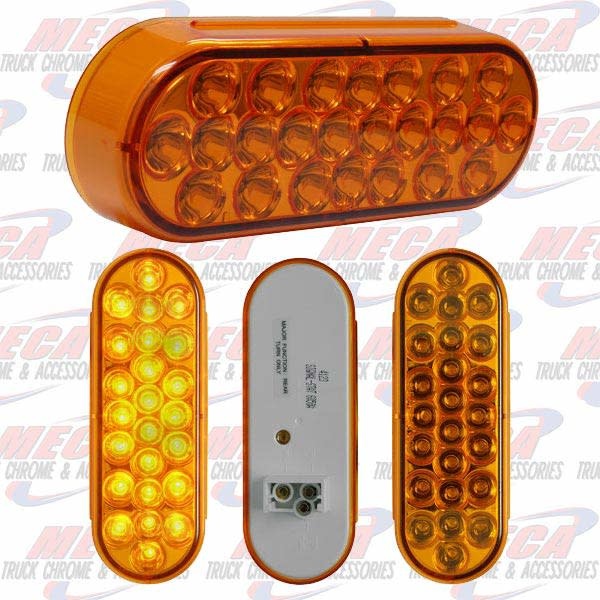 LIGHT OVAL LED AMBER 24 DIODES