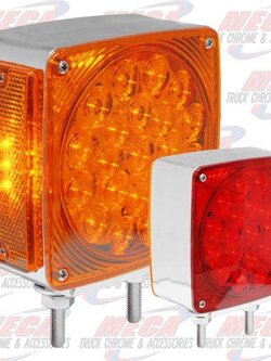 HOOD FENDER LED LGT FL 2 BOLT CHROME RED/AMB RIGHT