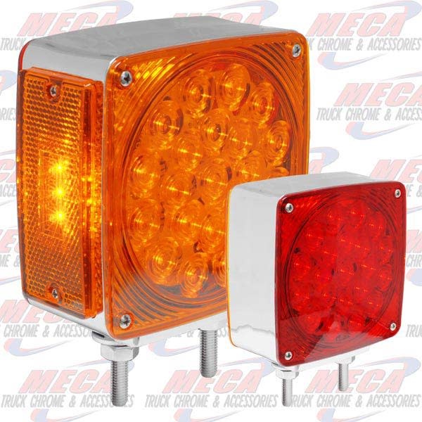 HOOD FENDER LED LGT FL 2 BOLT CHROME RED/AMB RIGHT