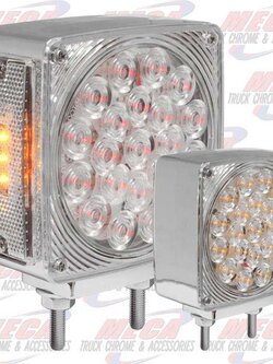 HOOD FENDER LED LGT FL 2 BOLT CHROME CLEAR  LEFT