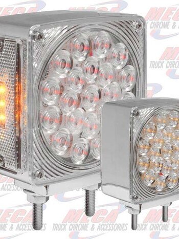 HOOD FENDER LED LGT FL 2 BOLT CHROME CLEAR  LEFT