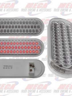 OVAL LT CLEAR RED 40 LEDS
