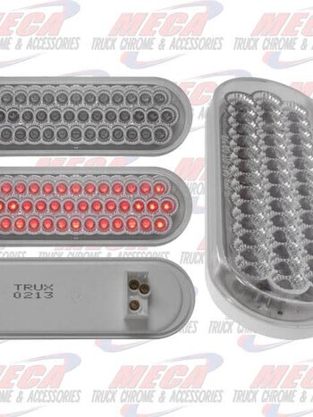 OVAL LT CLEAR RED 40 LEDS