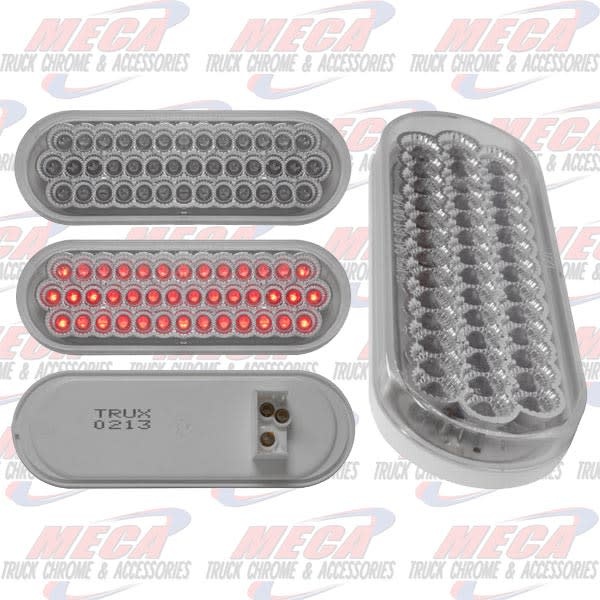OVAL LT CLEAR RED 40 LEDS