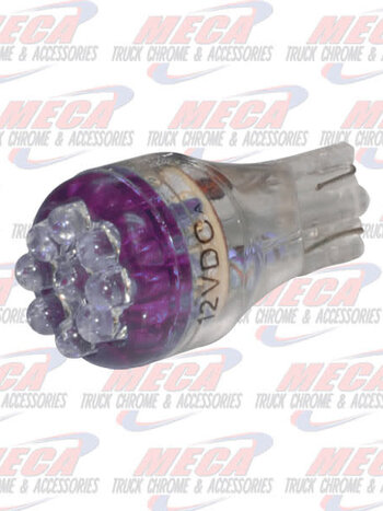 LED 906 BULB W/ 9 PURPLE MICRO LED'S 2PK