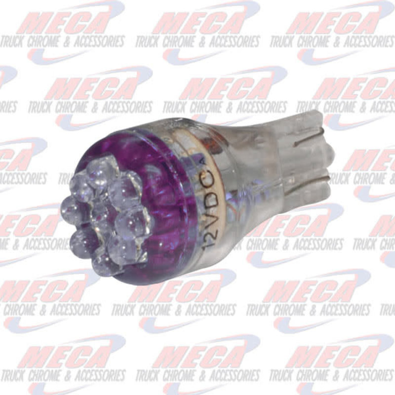 LED 906 BULB W/ 9 PURPLE MICRO LED'S 2PK