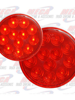 TURN TAIL 4'' LED RED 12 LED MIRROR BACK