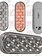 OVAL LIGHT 13 LED RED CLEAR MIRROR BACK