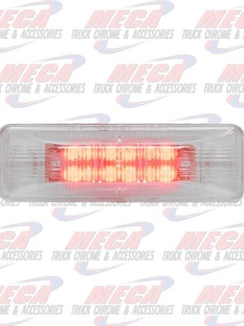 LED CLEAR RED RECT 1X4
