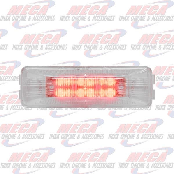LED CLEAR RED RECT 1X4