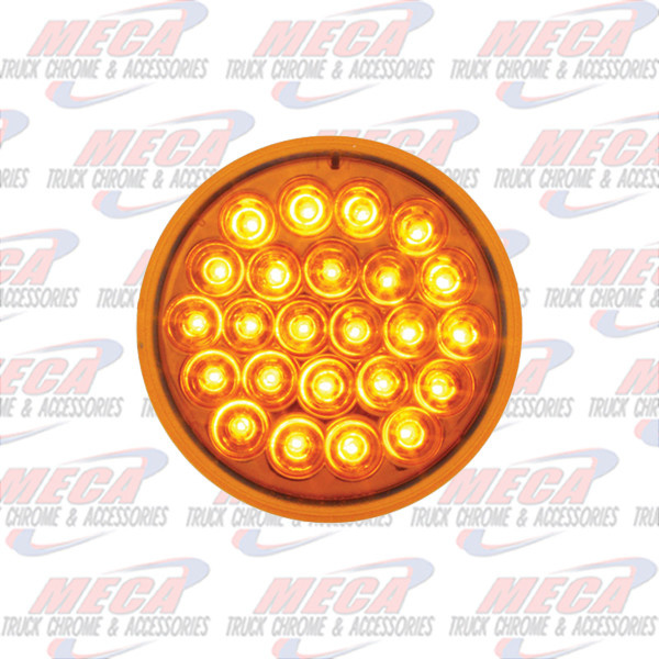 ROUND 4'' LIGHT LED PEARL 24 LED AMBER