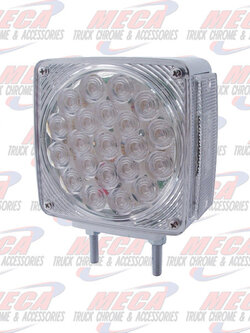 HOOD FENDER LED LIGHT TWO BOLT CHROME AMB/AMB CLEA