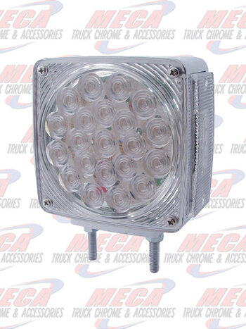 HOOD FENDER LED LIGHT TWO BOLT CHROME AMB/AMB CLEA