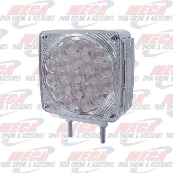 HOOD FENDER LED LIGHT TWO BOLT CHROME AMB/AMB CLEA