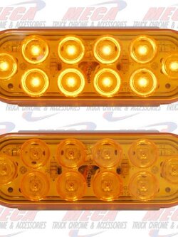 OVAL LIGHT 10 LED MEGA AMBER AMBER