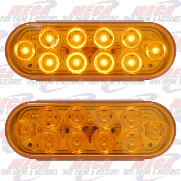 OVAL LIGHT 10 LED MEGA AMBER AMBER