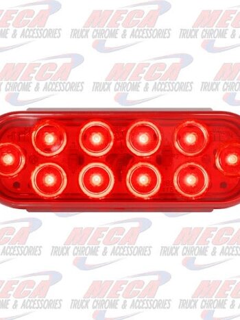 OVAL LIGHT 10 LED MEGA RED RED