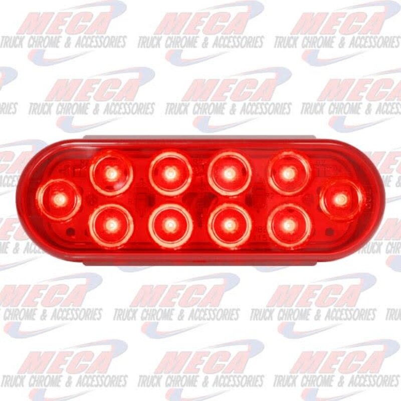 OVAL LIGHT 10 LED MEGA RED RED
