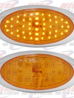 OVAL STOP & TAIL LT YEL 48 LED