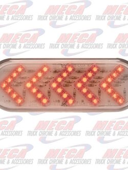 LIGHT OVAL SEQUENTIAL LED ARROW LED CLEAR RED