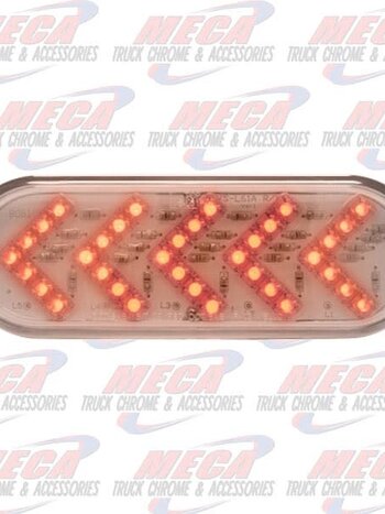 LIGHT OVAL SEQUENTIAL LED ARROW LED CLEAR RED