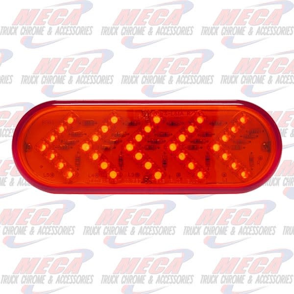 LIGHT OVAL SEQUENTIAL LED ARROW LED RED