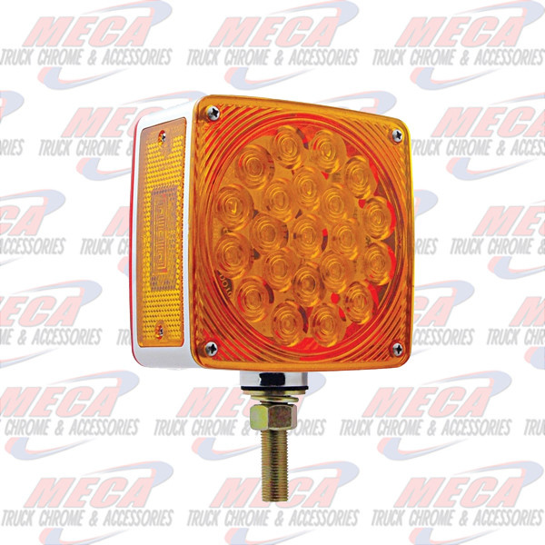 HOOD FENDER LED RIGHT 1 BOLT CHROME RED/AMBER