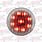 2'' LED RED CLEAR 9 DIODES MARKER LIGHT RIBBED
