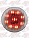 2'' LED RED CLEAR 9 DIODES MARKER LIGHT RIBBED