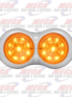 ZED DOUBLE BULLSEYE AMBER LED 18 DIODES