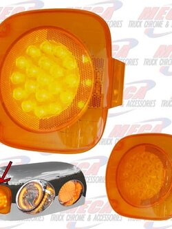 FRONT TURN SIGNAL FL CENTURY AMBER - FITS NEXT TO HEADLIGHT