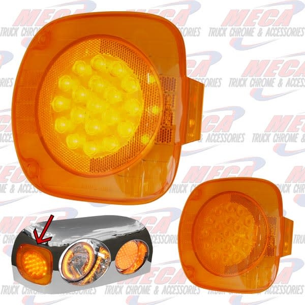 FRONT TURN SIGNAL FL CENTURY AMBER - FITS NEXT TO HEADLIGHT