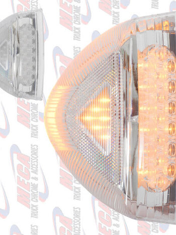 TURN SIG LED CLR AMB PB W CHOME BEZEL FOR DUAL HDL