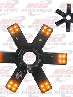 STAR LED- INSIDE 15" AIR FILTER AMBER EACH 8" DIA