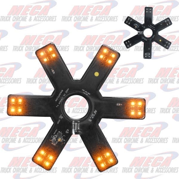 STAR LED- INSIDE 15" AIR FILTER AMBER EACH 8" DIA