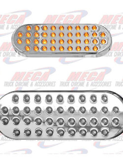 OVAL CHROME LED AMBER