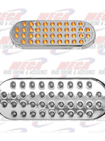 OVAL CHROME LED AMBER