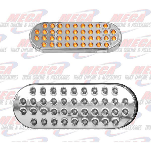 OVAL CHROME LED AMBER