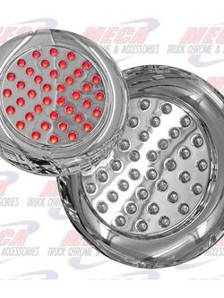 4'' CHROME LED RED W/ FLANGE