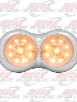 ZED DOUBLE BULLSEYE CLEAR AMBER LED 18 DIODES