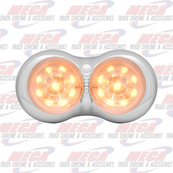 ZED DOUBLE BULLSEYE CLEAR AMBER LED 18 DIODES