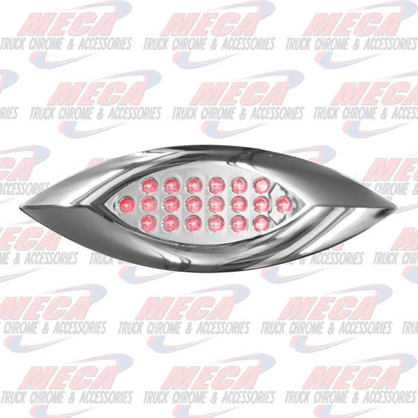 SIDE MARKER LT CHROME LED RED NEW SERIES