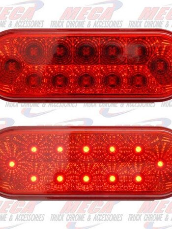LED RED OVAL W/ REFLECTORS