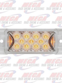 LED TRAILER STYLE CLEAR AMB W/ REFLECTORS